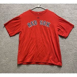 Boston Red Sox T Shirt Women’s L Red Short Sleeve Logo Cotton